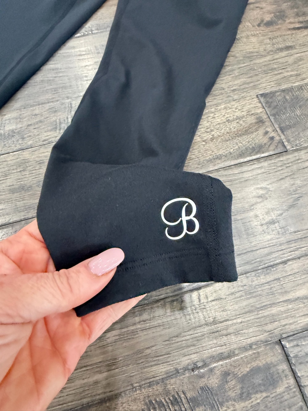 Bombshell Sportswear Black High Waist Leggings L XL Compression Gym - Picture 5 of 5